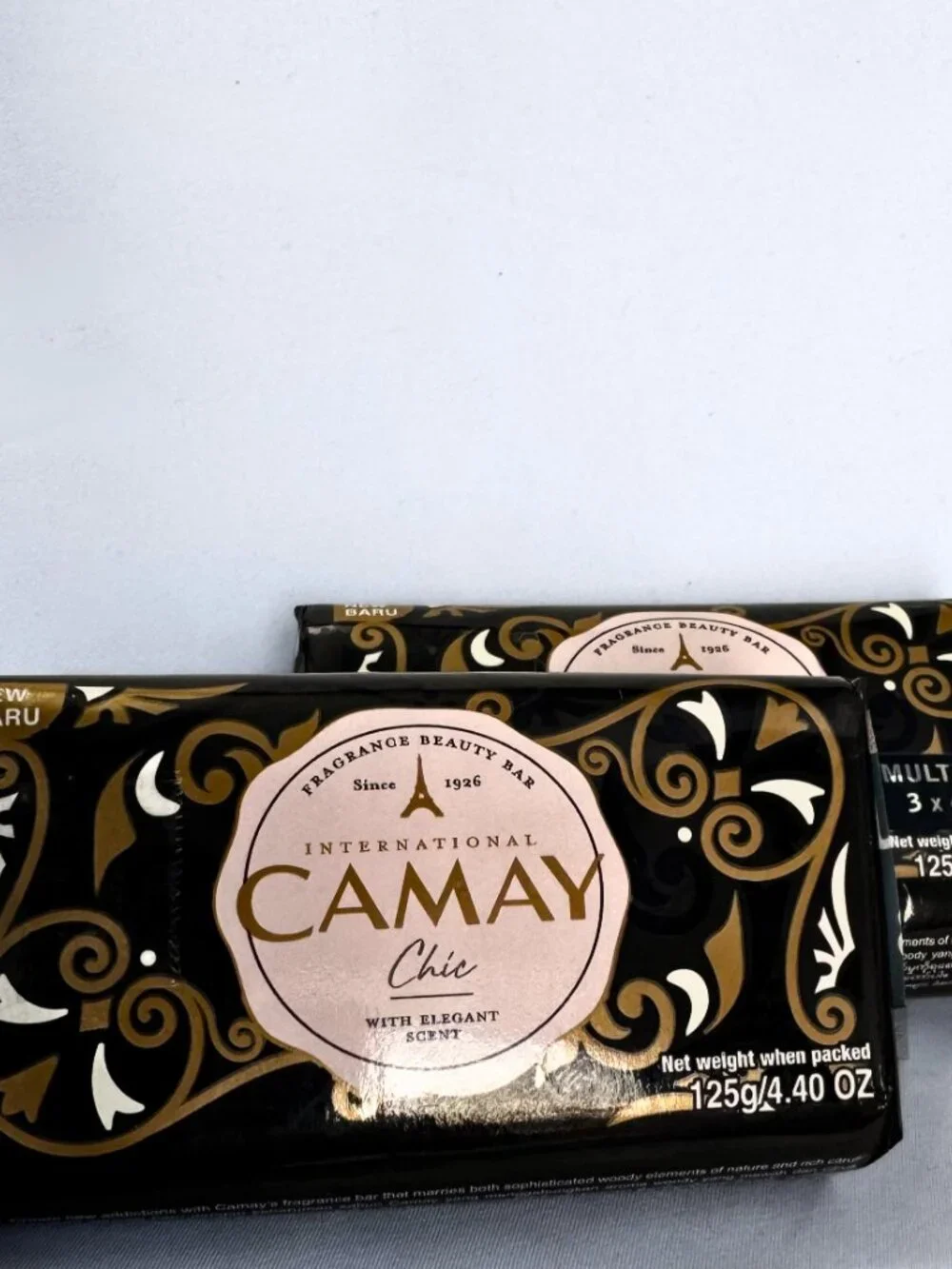 3 Bars New Baru International Camay CHIC Fragrance Beauty Soap 125g | Indonesia